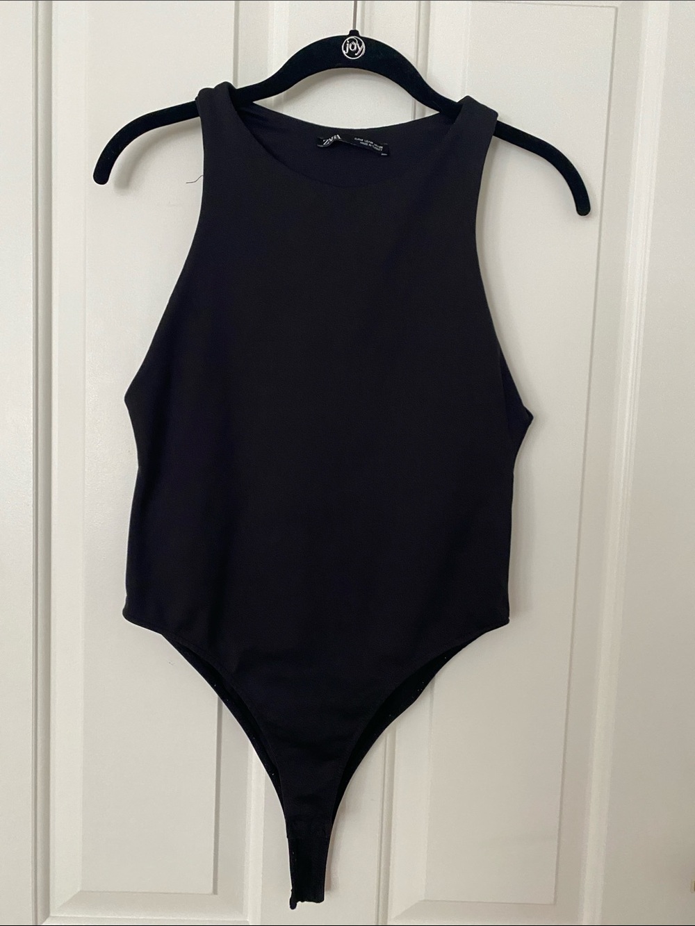 Zara Black Sleeveless One-Piece Bodysuit